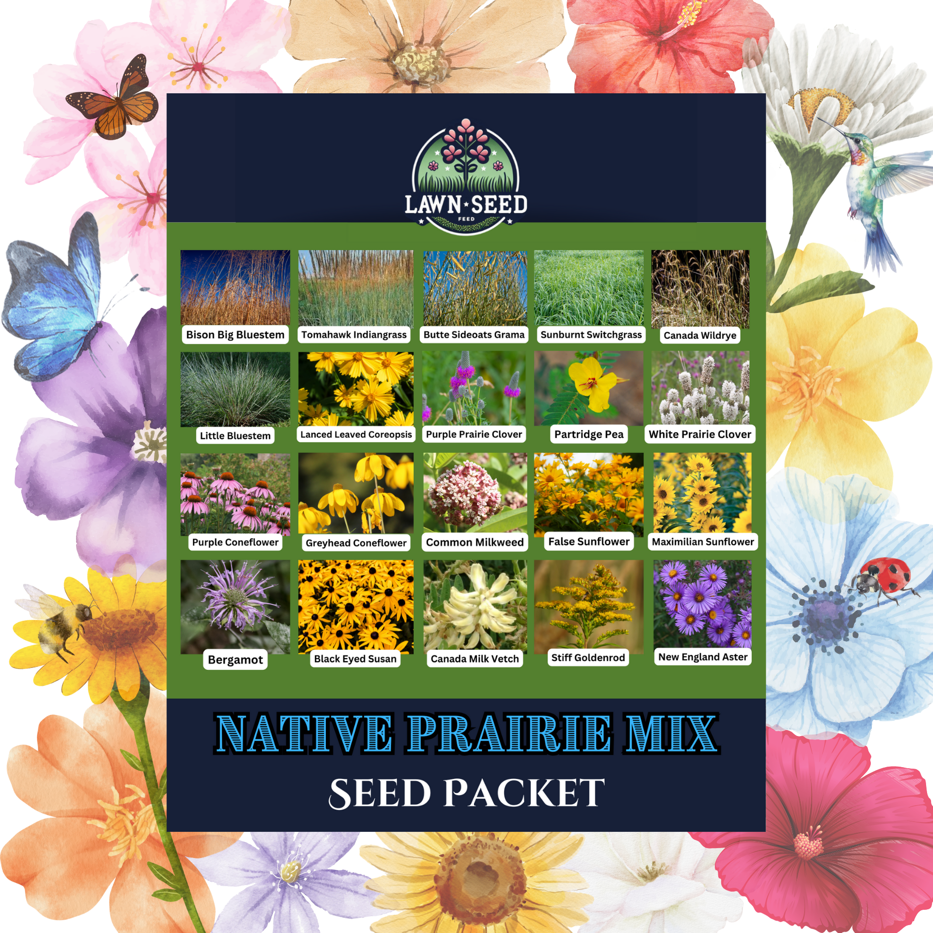 prairie flower seeds Native Prairie Wildflower Mix – Lawn Seed Feed