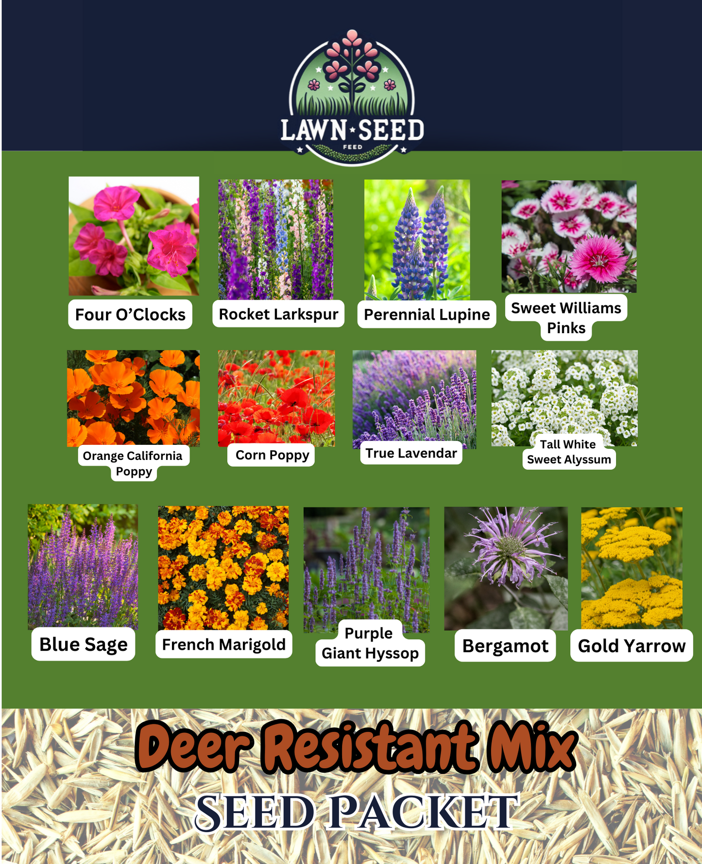 Deer Resistant Wildflower Mix